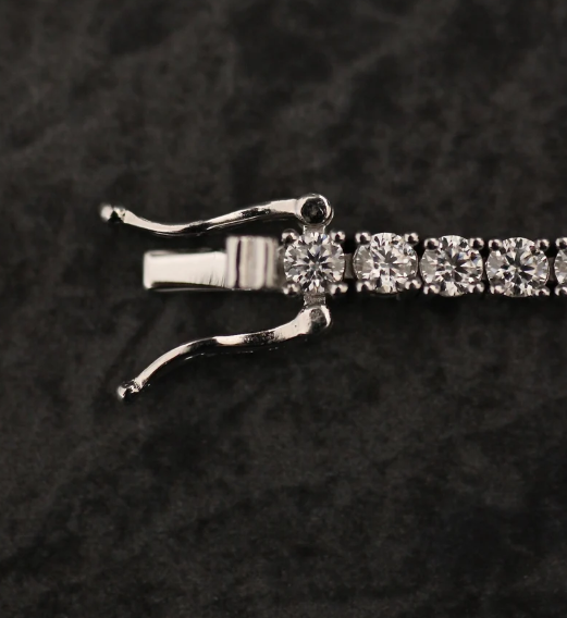 3mm 925 Sterling Silver Real VVS Diamond Tennis Bracelet