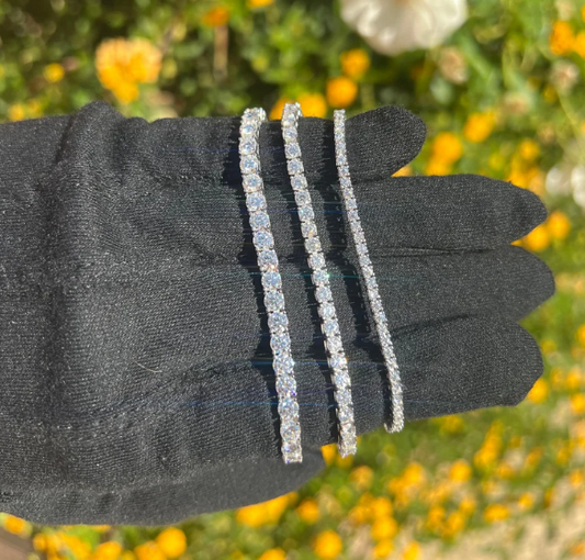 2-4MM Moissanite Tennis Bracelet 925 Sterling Silver