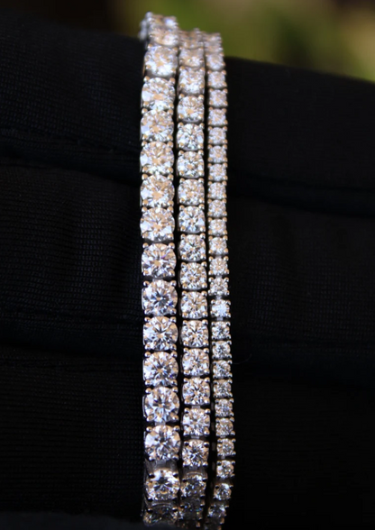 2-4MM Moissanite Tennis Bracelet 925 Sterling Silver