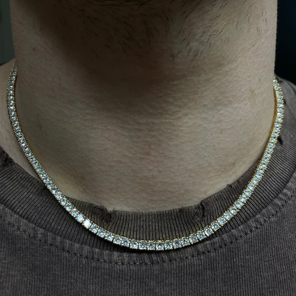 14k Gold Tennis Chain 3mm Diamond Necklace Bracelet | Daily use